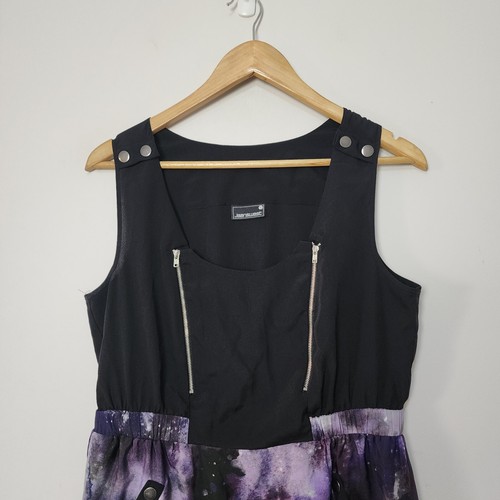 Jeanswest Dress Womens 12 Purple Black Galaxy Sheath - Picture 3 of 9