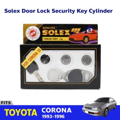 Solex Door Lock Flat Key Cylinder Set Fits Toyota Corona 4D Sedan 1993-96 New
