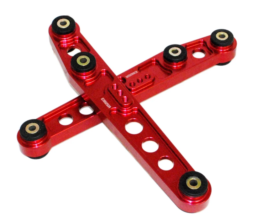 Brazo de control inferior trasero Emusa para 92-95 Civic 93-97 Del Sol 94-01 Integra rojo Foto 4 de 4