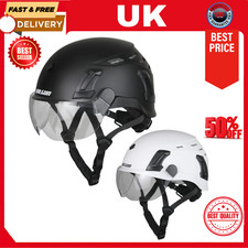 Blak/White Safety Helmet Hard Hat w/ Visor for Construction ABS ANSI