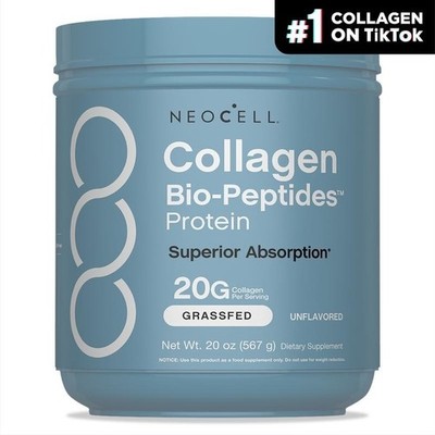 NeoCell Grass-Fed Collagen Peptides | Unflavored 20oz | 20g Collagen/Serving