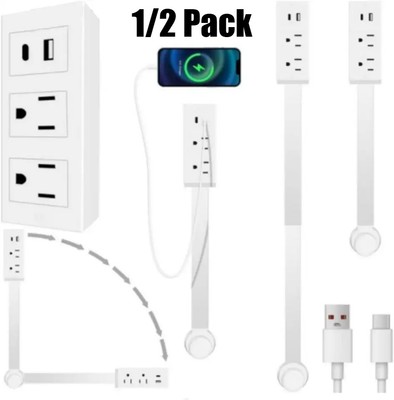 Electrical Outlet Expander Power Socket Rotating Extender Sofas Nightstands Desk