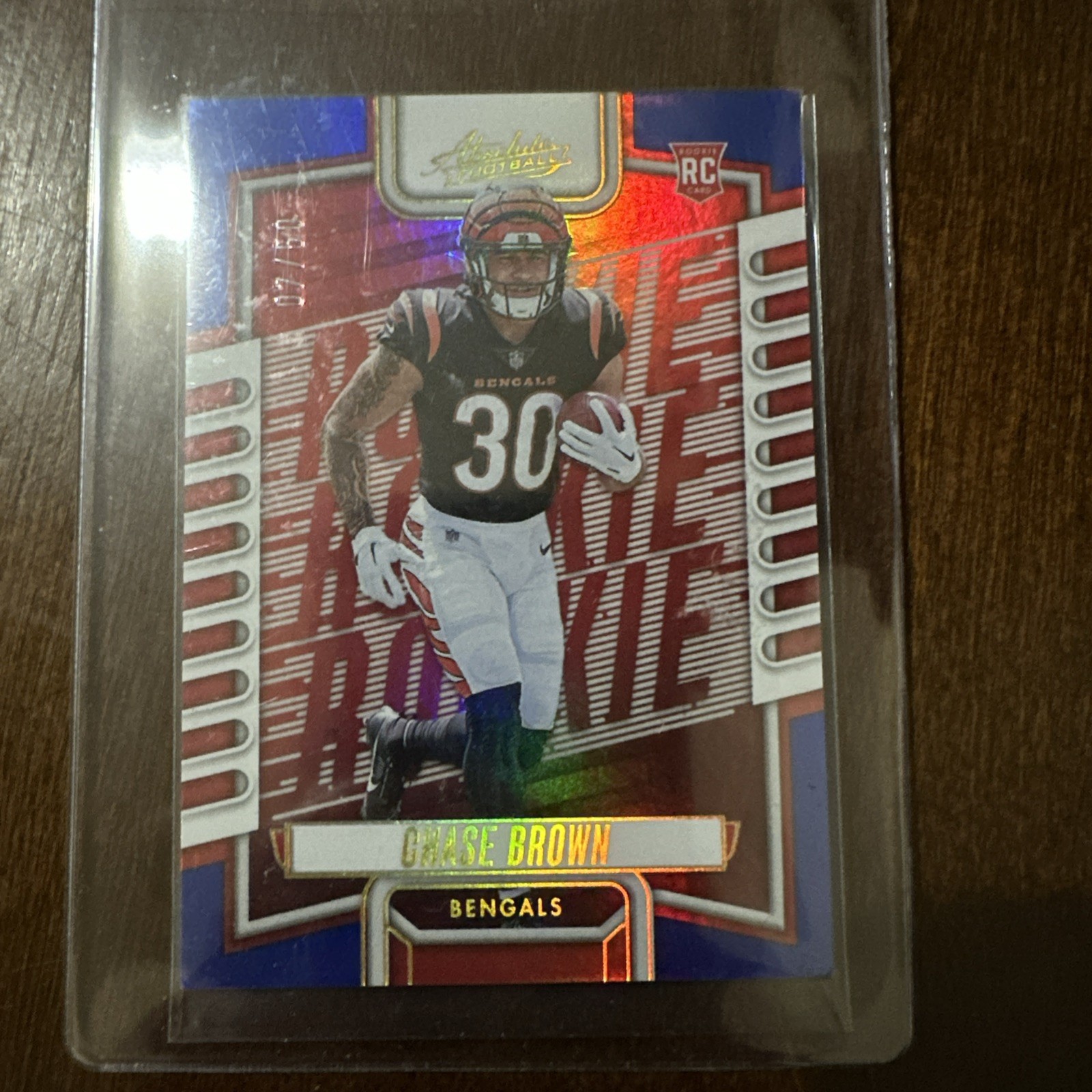 2023 Panini Absolute - Rookies Chase Brown #142 Spectrum Blue /50 (RC)