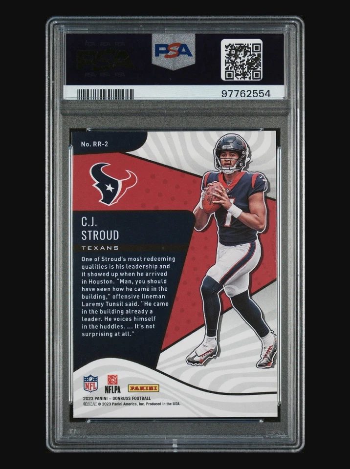 2023 Donruss C.J. Stroud Rookie Revolution PSA 10 GEM MINT Texans RC SSP Insert - Image 2 of 3