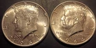 (2) BU 1964 (P&D) JFK Half Dollars (90% Silver)--Below Melt Start
