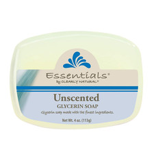Essentials Glycerin Bar Soap, Unscented, 4 Ounce, Pack of 12 Packaging May Vary