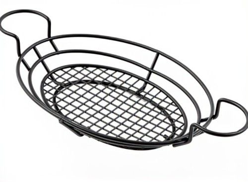 SIX American Metalcraft BSKB811 Oval Wire Baskets w/Ramekin Holders - Set Of  6