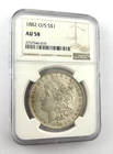 1882-O/S Morgan Silver Dollar NGC AU58 Hot 100 VAM