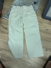 NWT Chaps Beige Striped Men’s Dress Pants - Size 36x30