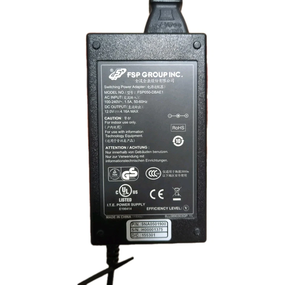 Netzteil FSP050-DBAE1 12V 4.16A Power Adapter 50W Netzgerät DC 5,5x2,1mm - Bild 2 von 3