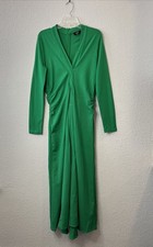 ME+EM Dress Ponte Twist Front Maxi  Clover Green US 10 Long
