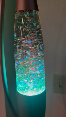 ラバランプ サイケレトロ y2k ラメ ブルー Vintage Torchiere Blue Glitter Lava Torpedo Motion Floor lamp