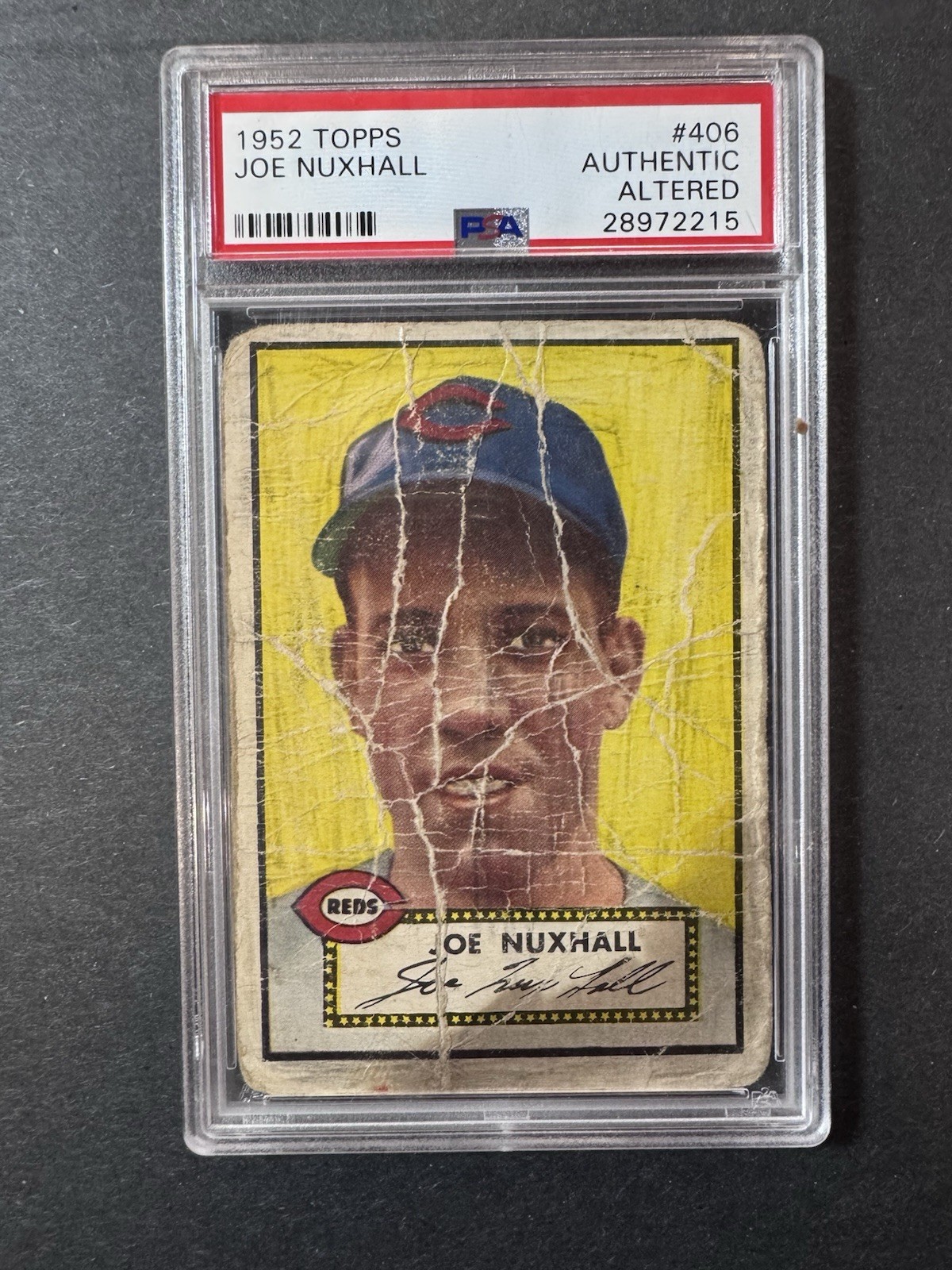 1952 Topps - High # Joe Nuxhall #406 (RC) - PSA Authentic