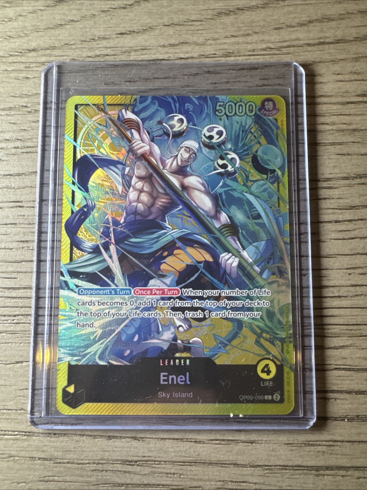 Enel OP05-098 Leader Promo Sound Loader Vol. 2 One Piece TCG Card English SEALED