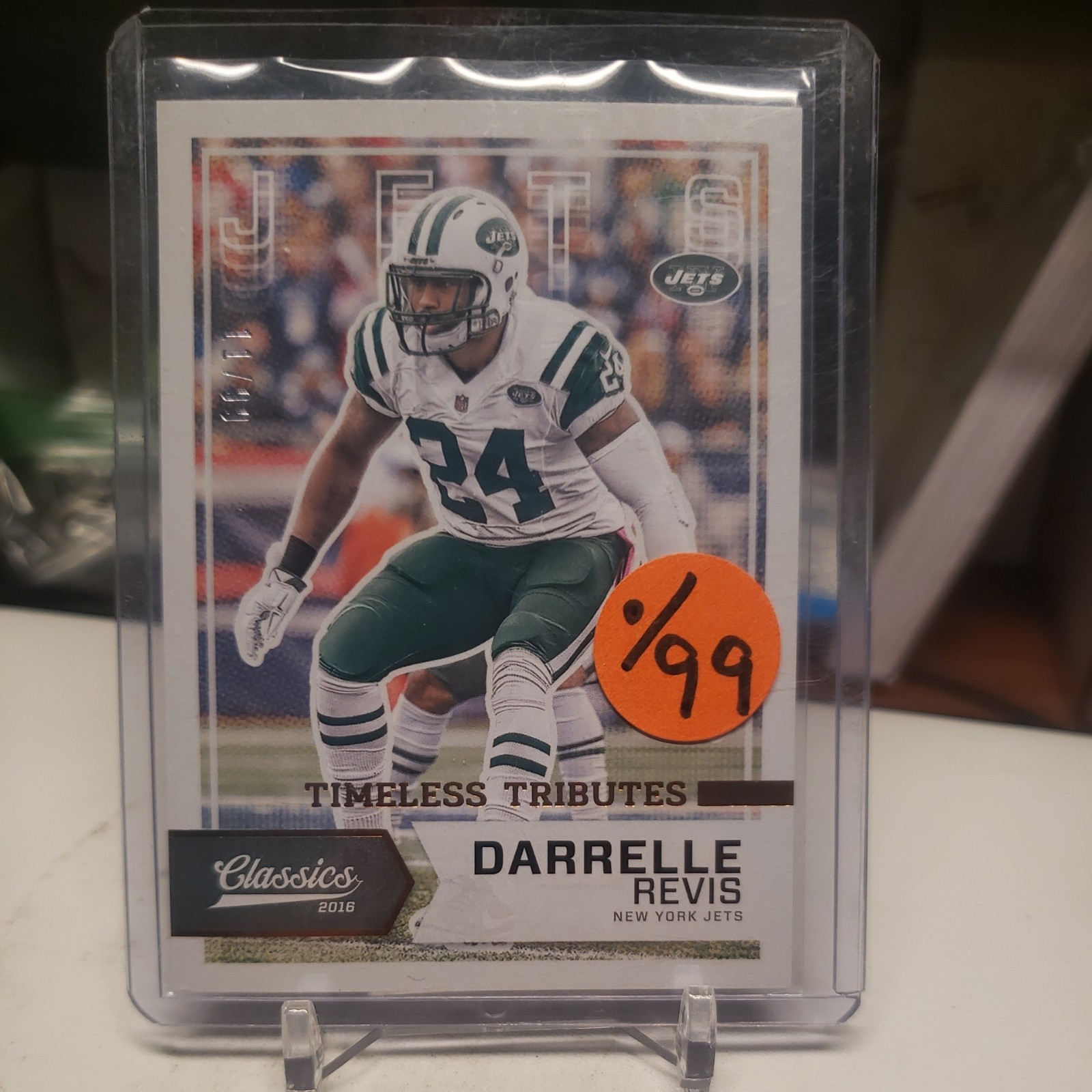 2016 Panini Classics Timeless Tributes Bronze 39/99 Darrelle Revis #93 HOF y0i
