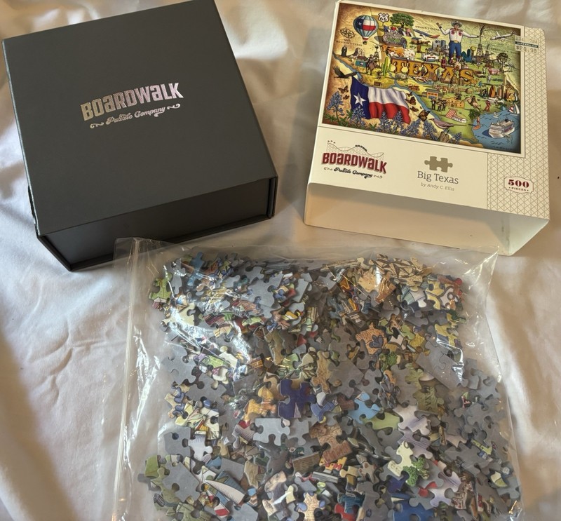 New 500 Piece Boardwalk Puzzle Company Brand "Big Texas" Jigsaw Puzzle - Fun!