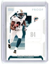 2006 Playoff NFL Playoffs Silver Proof Chris Chambers #17 /250 Dolphins