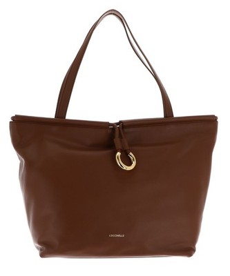 COCCINELLE Elisbet Handbag Smooth Leather Shopper Tasche Cognac braun