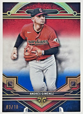Andres Gimenez 2024 Topps Triple Threads #36  Red, White & Blue /10