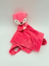 Carters Pink Fox Lovey Security Blanket Salmon Hugging Knot Twist Nursery Plush