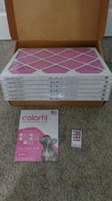 BOX OF 6 NEW COLORFIL MERV 8 COLOR CHANGING 16x20x1 AIR FILTERS ~ BEST FOR PETS