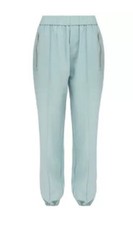 Joie Charlet C Pale Ocean Blue Zipper Cuff Jogger Pants, M. NWT
