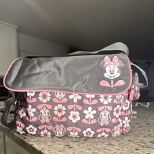 Disney Baby Minnie Mouse Floral Messenger Diaper Bag with Shoulder Strap
