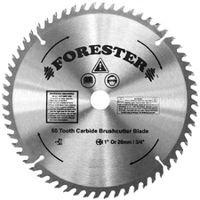 FORESTER Carbide Tip Brush Cutter Blade for Weedeater | 9in x 60 Tooth | Fits...