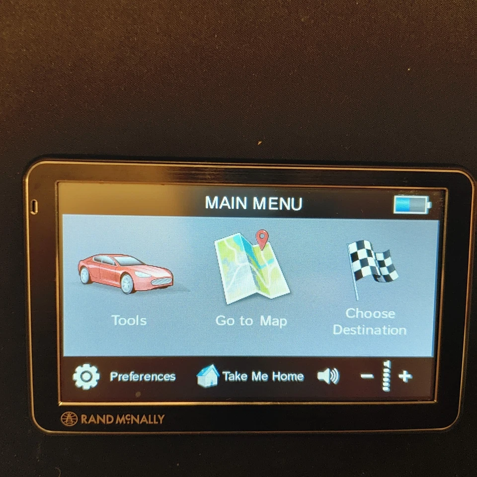 Rand McNally GPS Navigation Unit. Tested. Missing Cord. Works Good. - Image 3 of 4