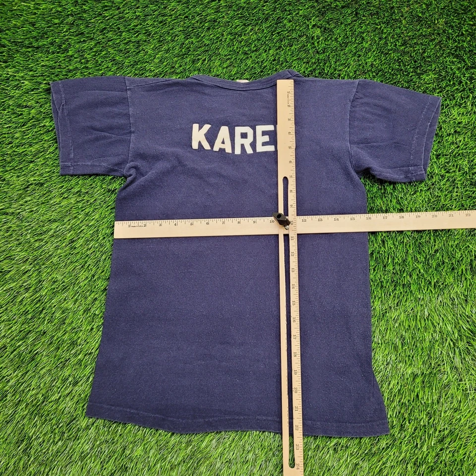 Camisa Gamma-Chi Karen vintage años 80 para mujer XS 16x22 azul Foto 3 de 4