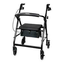 McKesson Upright Rollator Walker Folding 32 to 37  Handle Height 146-R726BK