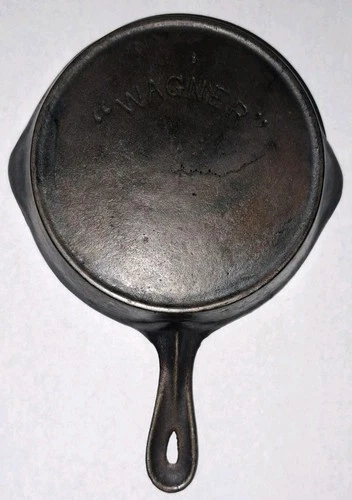 "Wagner" ARC LOGO Miniature 4" INCH Cast Iron Skillet Heat Ring Salesman Sample