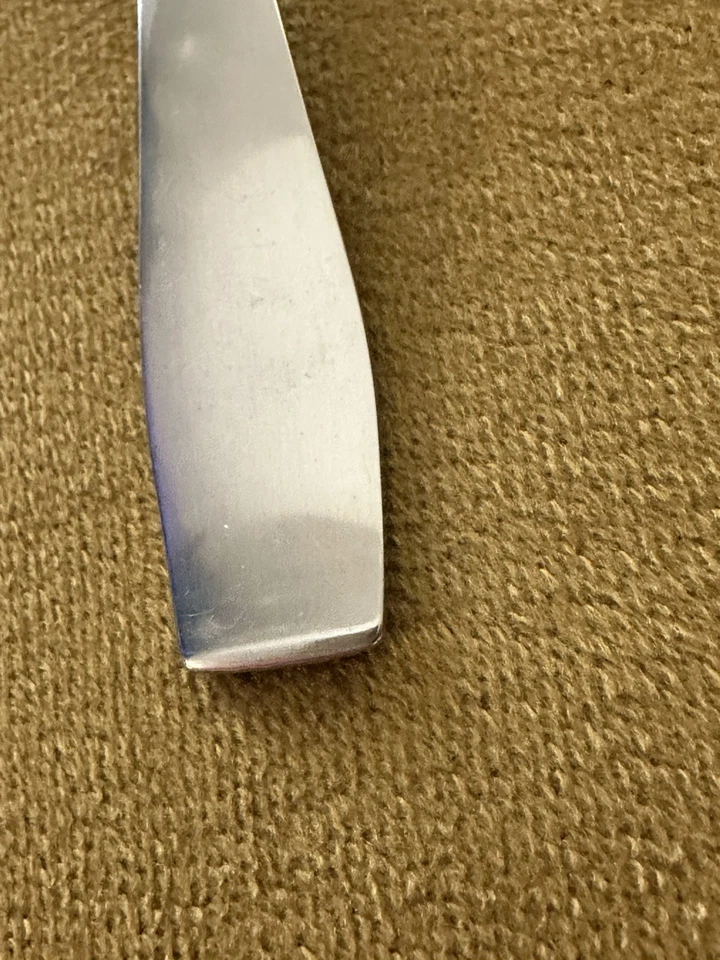 "Dos cucharas soperas ovaladas Georg Jensen plata 7 3/4"" acero inoxidable GUC MCM Dinamarca" Foto 4 de 4