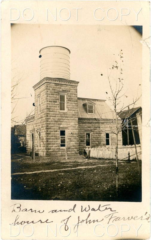 1909 RPPC Photo Postcard Shipshewana Indiana John Farver Barn & Water House RARE