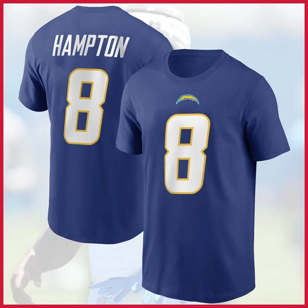 Omarion Hampton #8 Los Angeles Football 2025 Player Name & Number For Fans