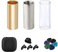 Guitar Slide, Set of 1 Glass Slide, 1 Steel Slide and 1 Brass Guitar