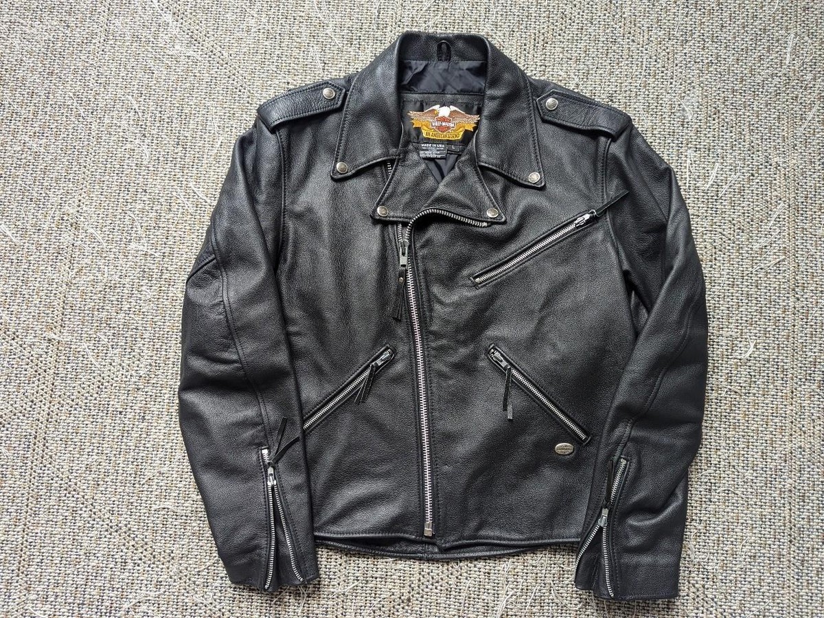 vintage USA made HARLEY DAVIDSON leather jacket L black vintage USA made HARLEY DAVIDSON leather jacket L black