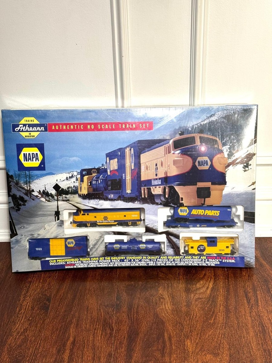 VINTAGE 1999 ATHEARN NAPA AUTO PARTS HO SCALE TRAIN SET LOT NEW