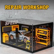 1:24 Diorama Modellauto Garage Werkstatt Kulisse Display Szene Landschaftsmodell