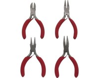 4 Mini - Zangen Seitenschneider Flachzange Spitzzange Rundzange Modellbau Set