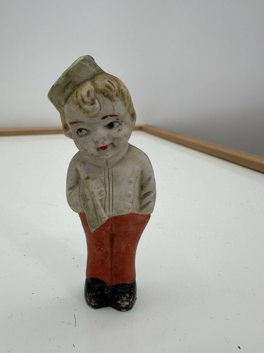 1900s Antique All Bisque Bellhop Doll/Figurine ~ Made In Japan