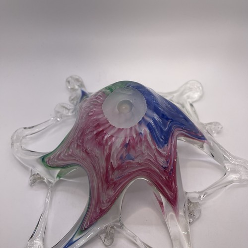 Ciotola stella marina in vetro artistico di Murano porta caramelle multicolore decorazione vintage - Foto 8 di 9