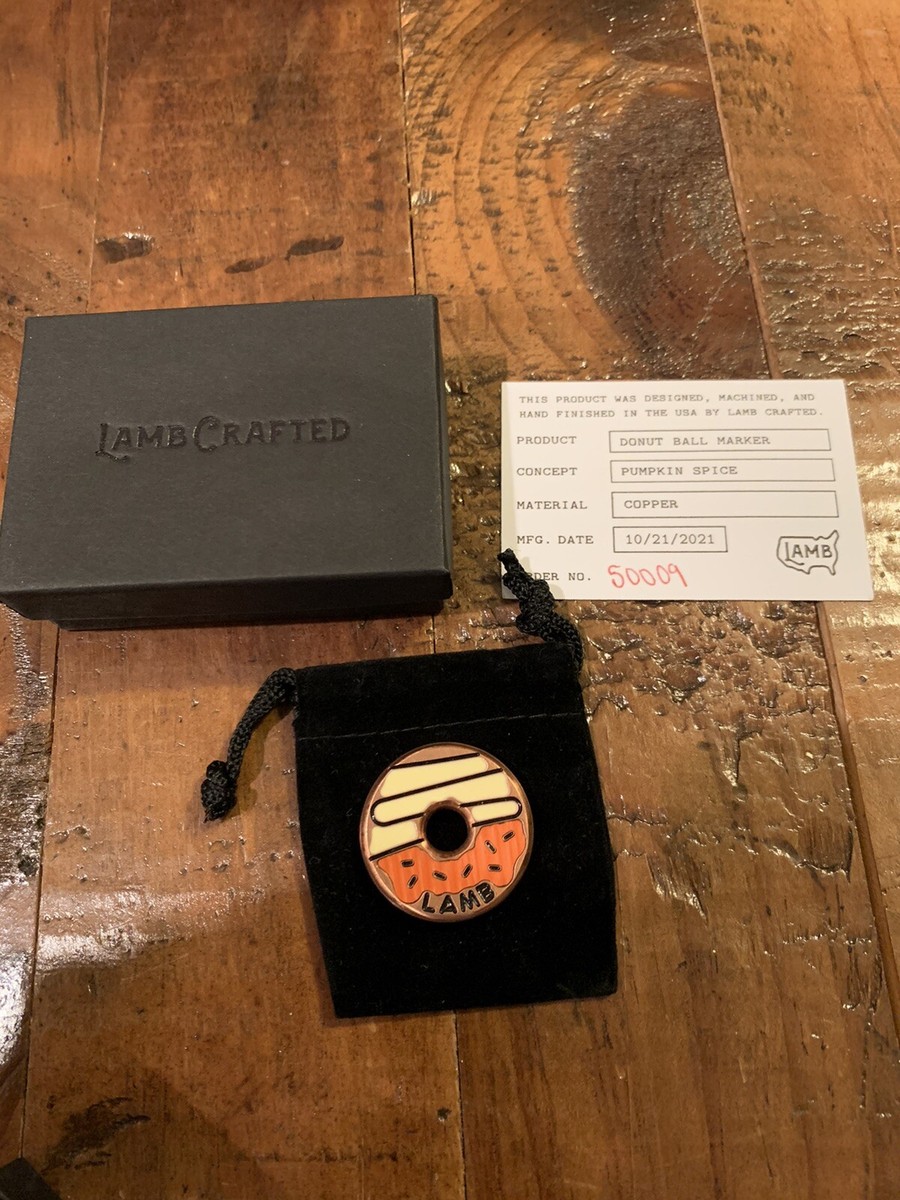 Tyson Lamb Crafted Pumpkin Spice Halloween Donut Ball Marker Tyson Lamb Crafted Pumpkin Spice Halloween Donut Ball Marker