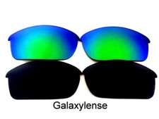 Galaxy Replacement Lenses For Oakley Flak Jacket Sunglasses Black Green