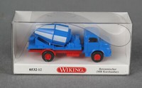 Wiking 053202 / 0532 02 (H0, 1:87) Betomischer (Mb Kurzhauber) - Blau/Weiß - Neu