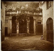 ITALIA Genova Via Garibaldi Palazzo Corso C1900 Foto Placca Stereo Vintage