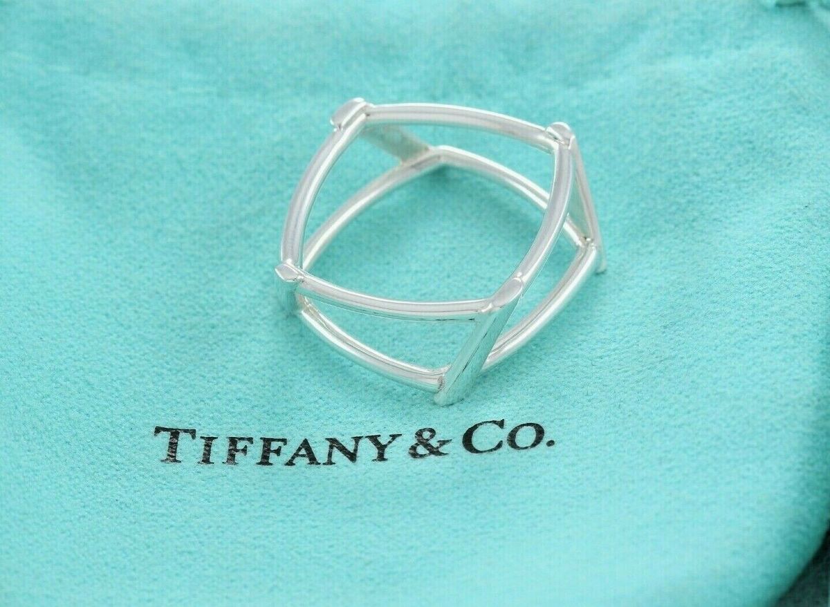 Tiffany & Co Frank Gehry Sterling Silver Open Torque Square Tiffany & Co Frank Gehry Sterling Silver Open Torque Square