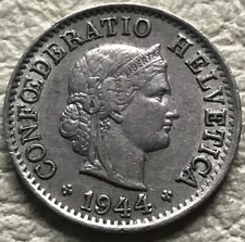 5 rappenów 1944 B Szwajcaria 🇨🇭 KM# 26 (OrLi 1)