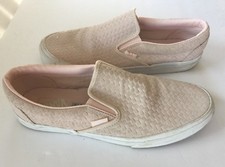 MENS VANS OFF THE WALL SKATER SNEAKERS PINK SUEDE WEAVE SHOES SZ 10 EUR 43