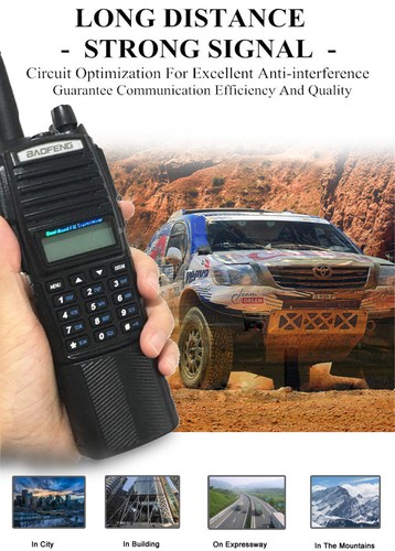 Radios recargables de dos vías walkie talkies UHF VHF banda UV-82 - Imagen 2 de 11